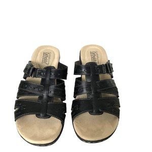 Croft & Barrow Fugue Black Womens ORTHOLITE SANDALS SIZE:6.5 M